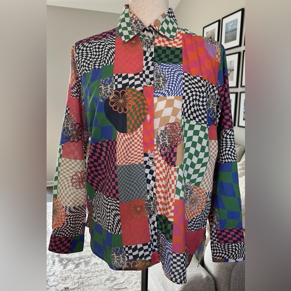 Vilagallo Isabella Merapi Patchwork Multi Print S… - image 2